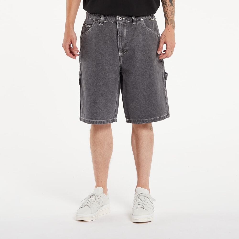 Dime Men's 28 Faded Black Classic Utility Denim Shorts Streetwear Skate T6-5
